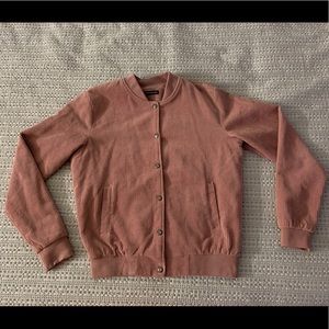 Brandy Melville Mauve Corduroy Bomber Jacket
